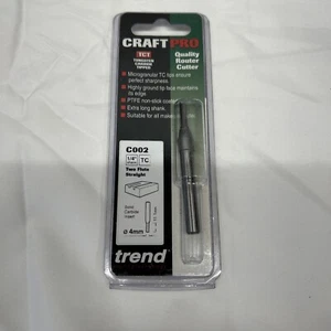 Trend C002X1/4TC CraftPro Two Flute Straight Router Cutter 4mm Dia x 11.1mm Cut - Picture 1 of 2