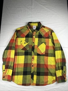 Topo Designs mehrfarbig kariertes Flanellhemd mit Knopfleiste Herren Größe XL Herbstfarben - Bild 1 von 12