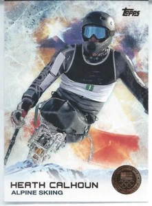 2014 Topps US Olympic BRONZE MEDAL HEATH CALHOUN Alpine Snow Skiing Downhill - Picture 1 of 1