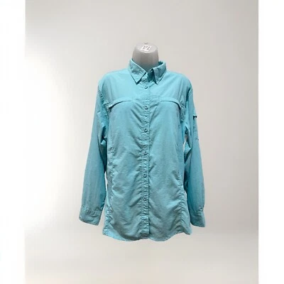 Bimini Bay vented top size L long roll tab sleeve button up 2 zip pockets - Изображение 1 из 4