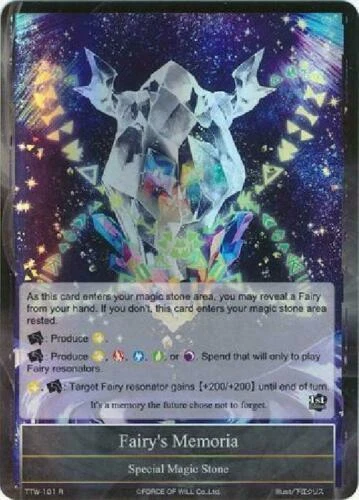 Fairy's Memoria TTW-101 Rare Near Mint NM Force of Will DNA GAMES - Image 1 of 1