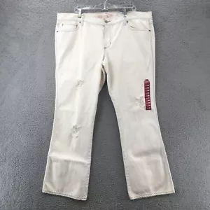 Old Navy Bootcut Jeans Womens 20 Regular White Denim Mid Rise Zip Rise Casual - Picture 1 of 17