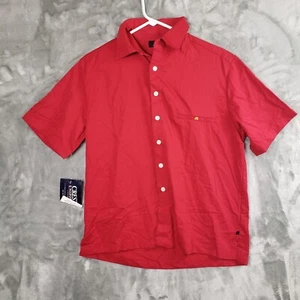 Vtg McDonalds Uniform Shirt Size S Red Crest Authentic Unisex Button Down Collar - Picture 1 of 6