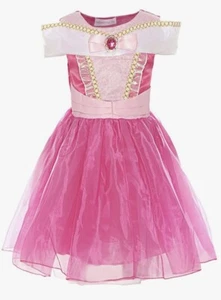 ReliBeauty Girls Drop Shoulder Princess Aurora Costume Dress up  Size 6-6X (130) - Picture 1 of 4