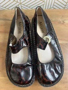 Alegria Paloma PAL-407 EU 40 US 8.5 Patent w/ Brown Animal Print Shoes - Picture 1 of 8