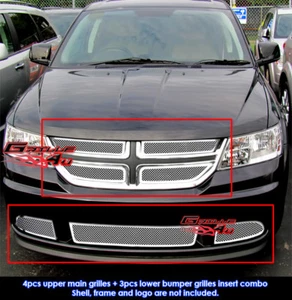 Fits Dodge Journey Stainless Steel Mesh Grill Insert Combo 2011-2012 - Picture 1 of 2