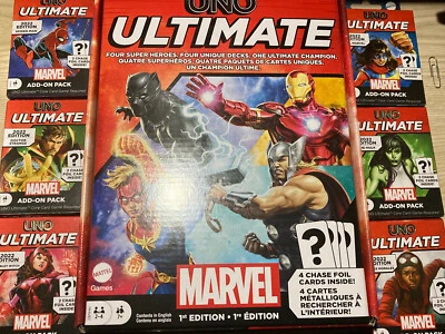 2022 Uno Ultimate MARVEL 1st Editions Sets. Complete Set W/ 6 Add-ons NO FOILS!! - Image 1 of 4