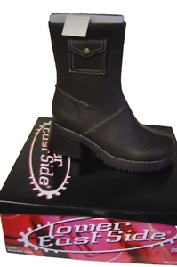 Boots Shoes Women Lower EAST Side Mallory Brown Zipper SZ 5 Woman 2" Heel Pocket - Picture 1 of 1