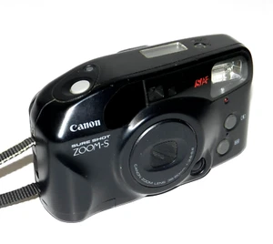 Vintage Canon Sure Shot ZOOM-S 35mm 38-60mm AF Point & Shoot Film Camera - Picture 1 of 9