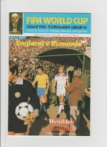 1980-81 England v. Rumania - FIFA World Cup Qual. - Autographed - Picture 1 of 1