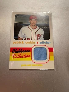 2020 PATRICK CORBIN  TOPPS HERITAGE CLUBHOUSE COLLECTION RELIC CARD  - Picture 1 of 1
