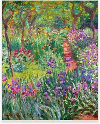 Arte de pared en lienzo Claude Monet El jardín del iris en Giverny póster arte impresionista Foto 1 de 4