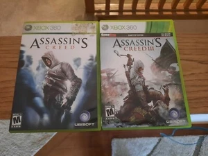 Assassin's Creed 1 und 3 III Xbox 360 CIB komplett getestet funktioniert 1 Tag Versand  - Bild 1 von 6