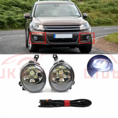 Par de lâmpadas de LED para faróis de neblina u para Volkswagen Tiguan 2012-2016 chicote de fios - Imagem 1 de 4