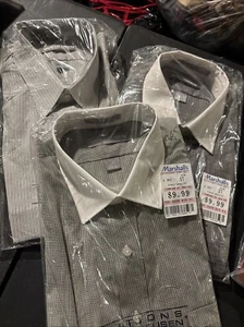 Van heusen wrinkle free men's Sz 17 34/35 Lot shirt - Picture 1 of 8
