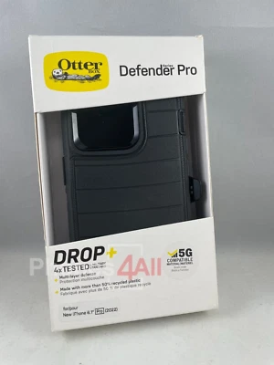 OtterBox Rugged Anti-Microbial  Defender Pro iPhone 14 PRO (PRO ONLY) Black NEW - Image 1 of 4
