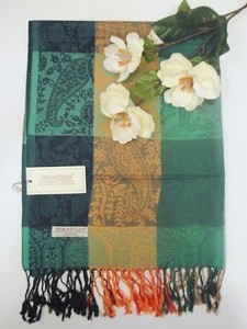 PASHMINA JAMAWAR BAUMWOLLSCHAL/SCHAL HANDARBEIT - Bild 1 von 7