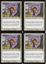 MTG: CROSSBOW INFANTRY Mercadian Masques COMMON; played, Excellent condition x4