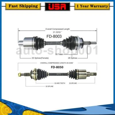 TrakMotive Front Driver Passenger Side CV Axle Joint For Ford Taurus 2003 2002 - Image 1 of 3