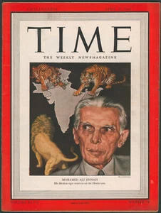 Time Magazine April 22 1946 Muhammad Ali Jinnah Founder of Pakistan~Gandhi - Picture 1 of 6