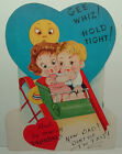 Lg. Mechanical Roller Coaster, Anthropomorphic Moon - 1930's Valentine Card