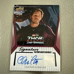 UD Marvel Studios Signature Sensations Auto Chris Pratt as Star-Lord #SS-CP - Picture 1 of 7