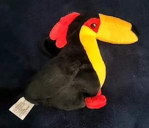 Black Toucan Imperial toy corporation beanie plush tropical bird - Picture 1 of 6