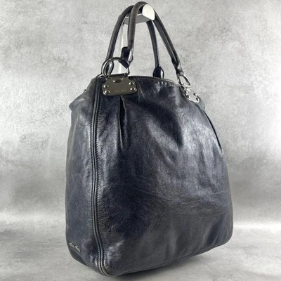 Bolso de mano miu miu VITELLO LUX púrpura negro Foto 1 de 4