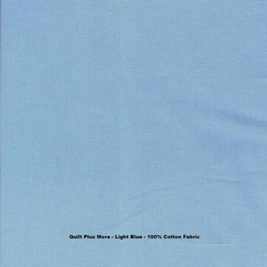 Premium einfarbiger hellblauer Quilten Baumwollstoff Meterware - kostenloser Versand - Bild 1 von 2