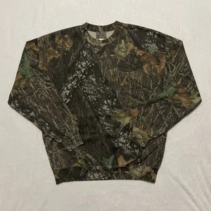 Vintage Jerzees Outdoors Sweatshirt Size XL Camo Realtree Hunting Crewneck - Picture 1 of 7