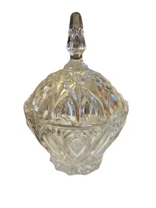 Vintage Lead Crystal Pedestal Candy Dish With Lid - Large 10” Tall - Picture 1 of 6