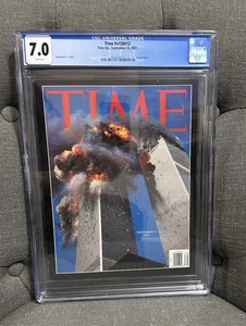 TIME Magazine 9/11 Twin Towers V 158 #12 Sept 14 2001 CGC GRADE 7.0 WHITE - Picture 1 of 2