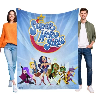 DC Super Hero Throw Blanket for Couch Bed Decor All Season Birthday Gifts Kids - Image 1 of 4
