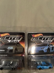 Hot Wheels Elite 64 LBWK Lamborghini Aventador LP 700-4 & Audi RS7 Sport back - Picture 1 of 16