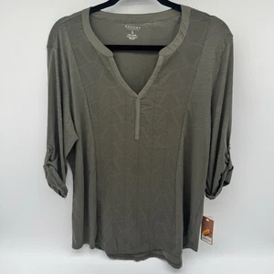 Woman’s Sonoma NWT Green Textured Large Top - Picture 1 of 6