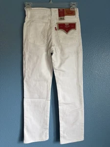 NWT Girls Levi’s Jeans White High Rise Ankle Straight, 8 Reg, Adj Waist - Picture 1 of 6