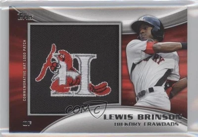 2014 Topps Pro Debut Manufactured Hat Logo Patch /99 Lewis Brinson #MH-LB Patch - Image 1 of 2