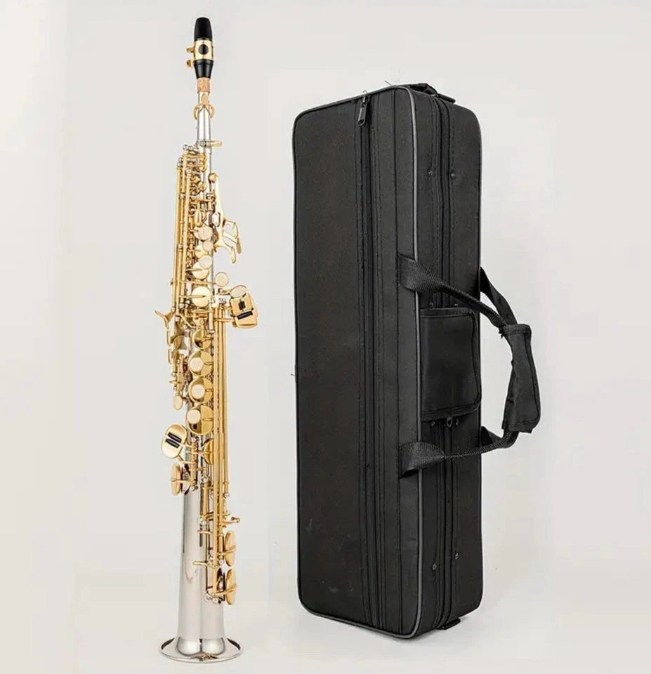 Professionelles Sopran-Saxophon – B-Flat, Messing, Handgravur,Klassisches Design - Bild 1 von 4