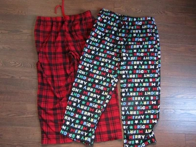 LOTE de 2 PANTALONES PIJAMA DAMAS HOLIDAY TIME POLAR SLEEP LOUNGE TALLA XL 16-18 Foto 1 de 4