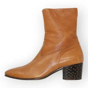 EU36/US6 Jean-Michel CAZABAT Leather Boot Camel HandMade Italy FREE SHIPPING - Picture 1 of 21
