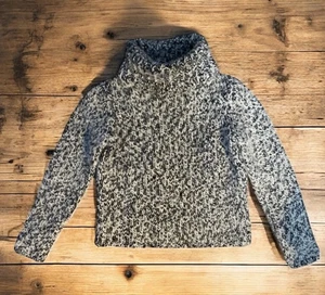 Ralph Lauren Tartan Label Fisherman Sweater Wool Blend Marled Knit Y2K XS - Picture 1 of 17