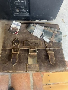 Porte-documents cuir Wenger 15 pouces militaire suisse - Photo 1/4