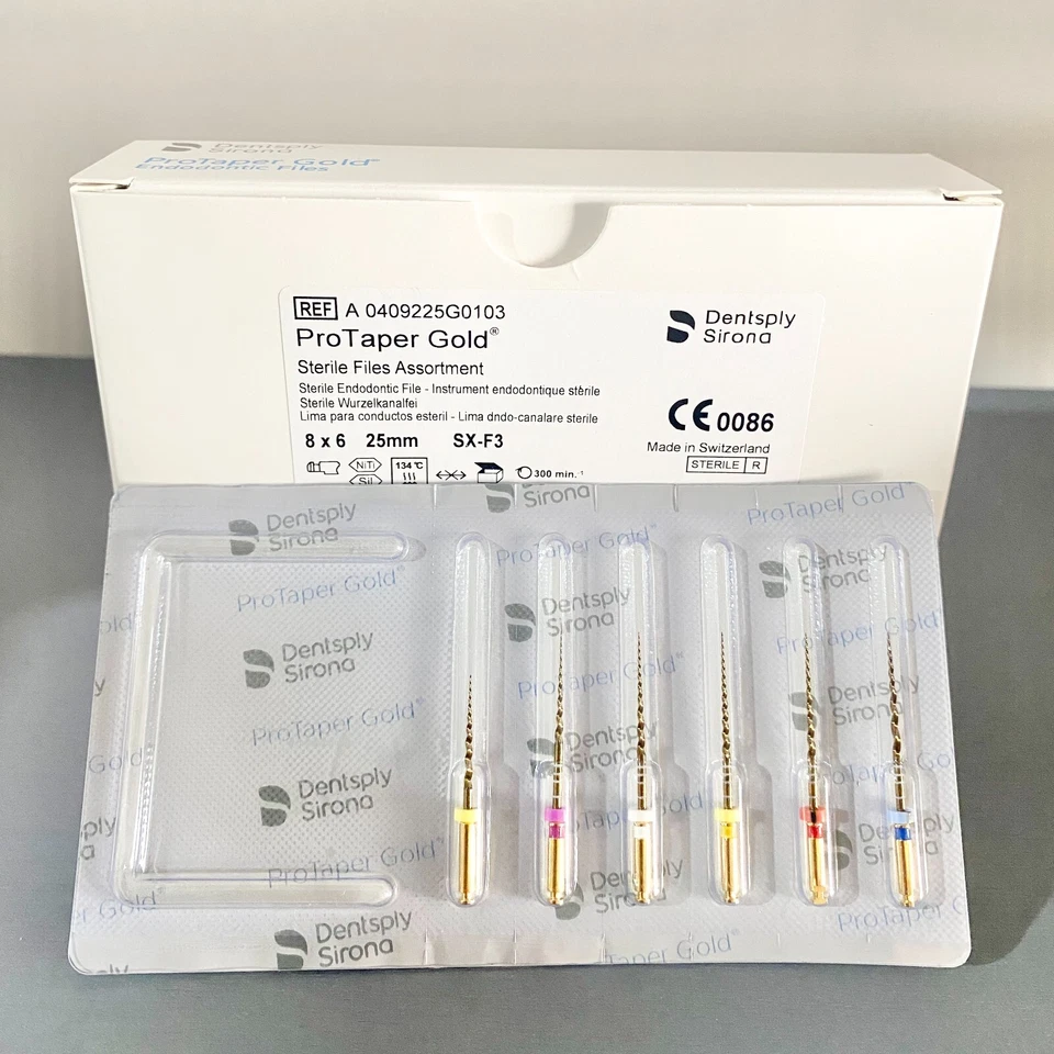 ORALSPLY 8/Box Taper Gold SX-F3 21mm/25mm/31mm NiTi Rotary Files for Dentsply Endo Motor