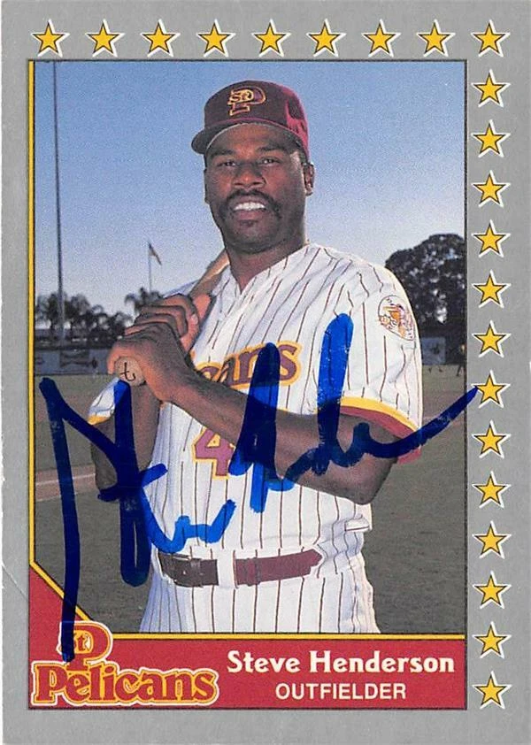 Steve Henderson autographed baseball card 1990 Pacific Senior League #5 - Image 1 of 1