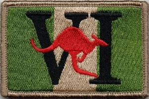 6RAR Unit Colour Patch on Khaki background hook & loop backing, FREE POST✔📩 - Picture 1 of 2
