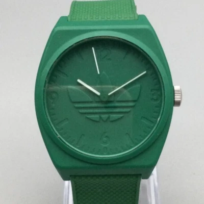 Adidas Watch Unisex 38mm Green Logo Dial AOST22032 50M Silicone Band Round Dial - Image 1 of 4