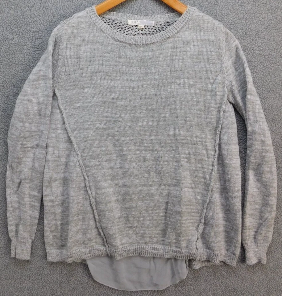Suéter Jolt para mujer XL gris jaspeado manga larga espalda transparente Foto 1 de 4