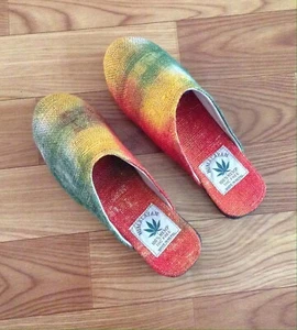 Tie  Dye Hemp Slippers - Picture 1 of 9