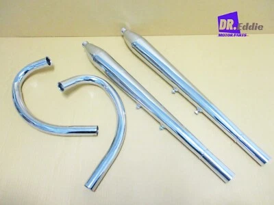 Fit HONDA CB175K K3 K4 K5 K6 K7 EXHAUST MUFFLER 1 PAIR BM STYLE + PIPE #BI# Foto 1 de 4