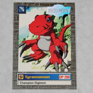 Digimon Card Series 2 Tyrannomon 5 of 32 Upper Deck Stamped